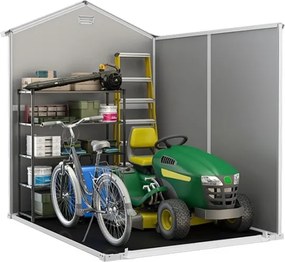 Casetta Da Giardino In Resina 185,8x236,8x227H Cm Manor 6x8 Grigio Keter Con Finestra