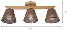 Brilagi - LED  Lampadario a plafone ANTHONY 3xE14/40W/230V quercia/marrone