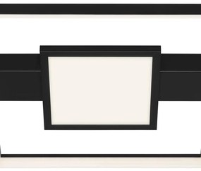 Plafoniera LED moderno Frames, nero43.5 cm, luce calda dimmerabile