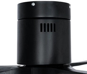 Ventilatore da soffitto smart nero 132 cm con LED dimmerabile e telecomando - Sofia