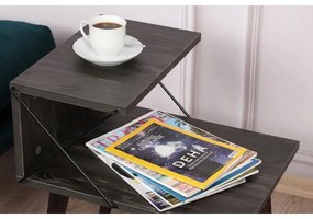 Comodino CROSS 55x50 cm marrone