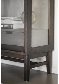 Vetrina marrone in rovere con ante scorrevoli 100x203 cm Hazelton - Rowico