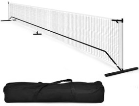 Costway Rete pickleball portatile da 670cm, Set rete da pickleball con tubolari metallici rete in poliestere e borsa