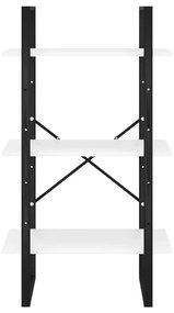 Scaffale portaoggetti bianco 60x30x105 cm legno multistrato