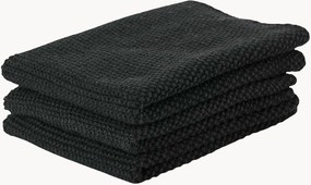Strofinacci in cotone Nordic Black 3 pz