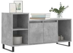 Mobile per tv grigio cemento 100x35x55 cm legno multistrato