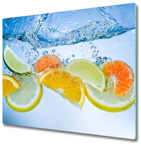 Tagliere in vetro Citrus sott'acqua 60x52 cm