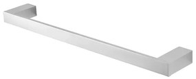 Porta asciugamani diritto da muro L 45 cm in alluminio argento Sky