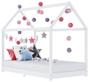 Giroletto Per Bambini Bianco İn Massello Di Pino 90x200 Cm /