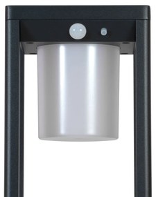 Paletto Lanterna Solare 80cm Nero con Sensore + Picchetto Colore  Bianco Naturale 4.000K