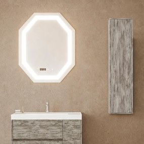 Colonna per mobile bagno PORTOFINO 1 anta P 16 x L 33.7 x H 139 cm grigio antico