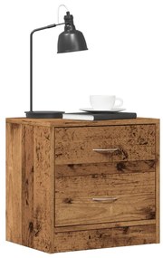 Comodini Legno Antico 2 Pz 40x30x40 Cm İn Legno Multistrato /