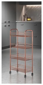 Scaffale mobile in metallo color rame 41x84 cm Ascona - Metaltex