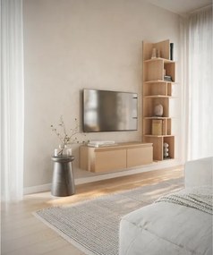 Mobile TV Sospeso 100 cm 2 Ante A Ribalta Rovere Lindberg Lume