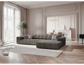 Divano angolare in grigio scuro (con penisola a destra) Chicago – Cosmopolitan Design