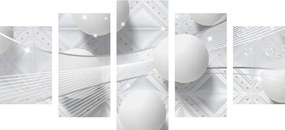 Quadri 5 pezzi – Lusso bianco