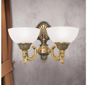 Orion WA 2-1201/2 - Applique ROCCA 2xE27/60W/230V bronzo/bianco
