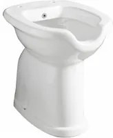 Vaso/bidet disabili con erogatore e scarico a pavimento