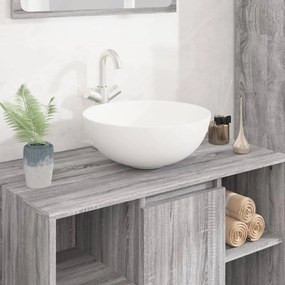 Lavandino Bianco 36x15 Cm İn Ceramica Rotondo /
