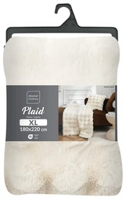 Coperta color crema in micropile 180x220 cm Mounty – douceur d'intérieur