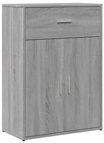 Credenze 2 pz grigio sonoma 60x30x84 cm in legno multistrato