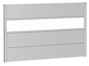 Frangivista con vetro in acciaio metallizzato alluminio BIOHORT L 145 x H 91 cm, spessore 44 mm