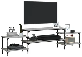 Mobile porta tv grigio sonoma 197x35x52 cm in legno multistrato