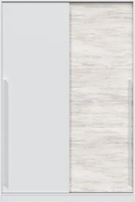 Armadio Guardaroba Appendiabiti 2 Ante Scorrevoli 120 Cm Bianco Anticato TOP121A
