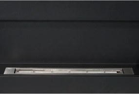 Camino a bioetanolo biocamino da parete Siena Nero L 90 x P 12 x H 40