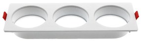 Portafaretto fisso per faretto Cobfix 10W da incasso 247x87mm Bianco Rettangolare 3 posti M LEDME