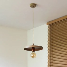 Duolla - Lampada a sospensione su cavo IRONLINE 1xE27/15W/230V Ø 30 cm beige/ramato