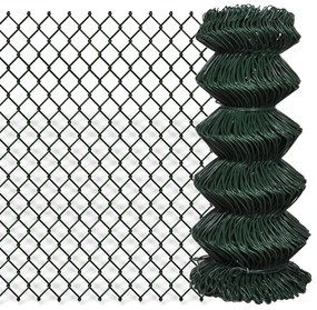 Recinzione A Rete İn Acciaio 0,8x25 M Verde /