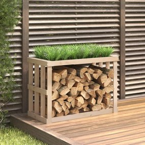 Portaceppi Da Esterno 108x52x74 Cm Legno Massello Di Pino /