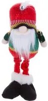 Gnomo Natale altezza 35 cm rosso verde