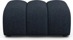 Poggiapiedi blu scuro con rivestimento in ciniglia Lupine – Micadoni