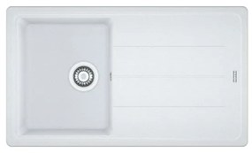 Lavello integrato 1 vasca con gocciolatoio laterale destro o sinistro FRANKE Boston fragranite L 50 x L 86 cm bianco