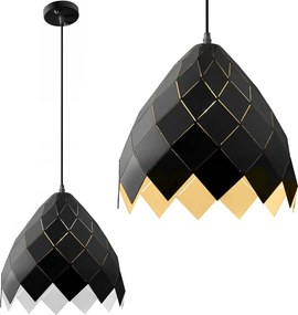 Lampada Da Soffitto Pensile Metallico Nero APP338-1CP