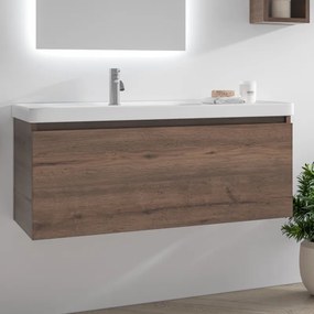 Mobile bagno sospeso 100cm con cassetto e lavabo incasso SP-100 - KAMALU