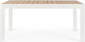 Tavolo Allungabile Da Esterno In Alluminio Bianco 100x160-240 Cm Belmar Bizzotto