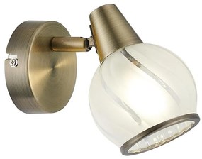 Prezent 14103 - Faretto da parete SIENTO 1xE14/40W/230V ottone