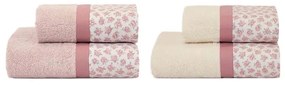 Set Spugna 2 2 con Balza in Cotone stampato Petit  Colore Rosa