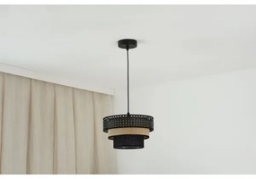 Brilagi - Lampadario a sospensione DAKOTA LUNETA 1xE27/15W/230V Ø 25 cm nero/rat
