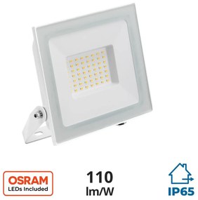 Faro LED 50W, Bianco, IP65, chip LED OSRAM Colore  Bianco Naturale 4.000K