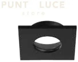 Faretto fabric gu10 quadrato cut out l.8,5cm ip44 nero