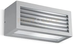 Ges311- applique 1 luce attacco e27 ip4 colore grigio alluminio l....