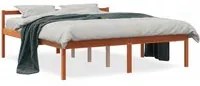 Letto per Anziani Marrone Cera 160x200cm Legno Massello di Pino 844160