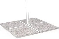 Marmette Base Ombrellone da Giardino in Cemento Set 4 50 x 50 cm Bizzotto Tonalit: Ghiaino