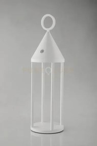 Lampada led ricaricabile oberon bianco in metallo 2,2w 168lm 3000k ...