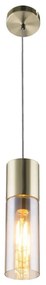GLOBO 21000HM - Lampadario a sospensione con filo ANNIKA 1xE27/25W/230V diametro 10,5 cm ottone