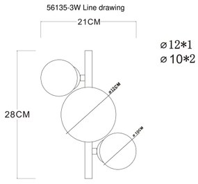 Globo 56140-3W - Lampadario a plafone LED RIHA 3xG9/3,5W/230V cromo